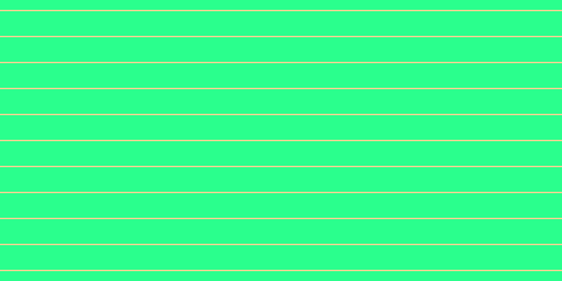 #2aff8d, #fcd393 horizontal lines, two pixels wide, thirty-five pixels apart