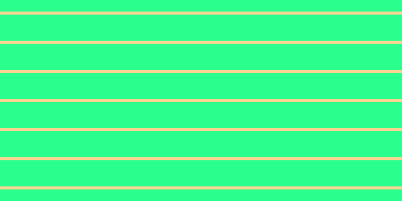#2aff8d, #fcd393 horizontal lines, six pixels wide, fifty-two pixels apart