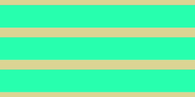 #2affae, #dbd393 horizontal lines, forty pixels wide, ninety-three pixels apart