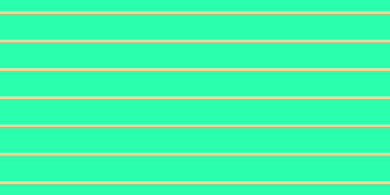 #2affae, #fcd393 horizontal lines, six pixels wide, fifty-two pixels apart