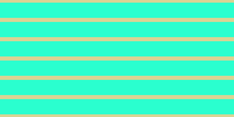 #2affcf, #dbd393 horizontal lines, fourteen pixels wide, fifty-two pixels apart