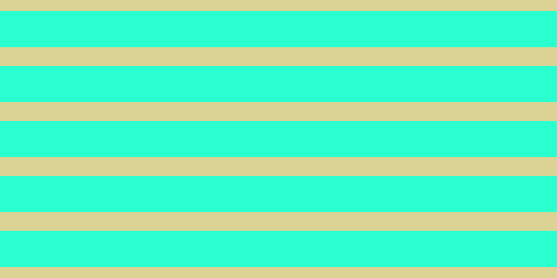 #2affcf, #dbd393 horizontal lines, twenty-seven pixels wide, fifty-two pixels apart