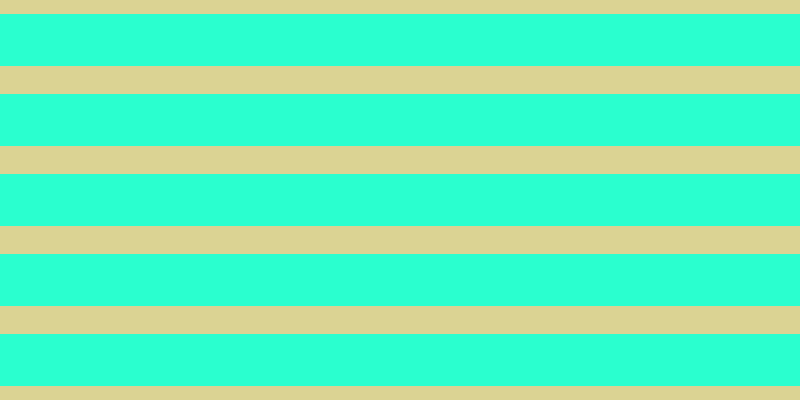 #2affcf, #dbd393 horizontal lines, twenty-eight pixels wide, fifty-two pixels apart