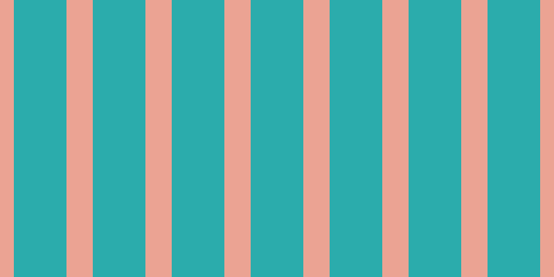 #2bacac, #eba393 vertical lines, thirty-eight pixels wide, seventy-six pixels apart