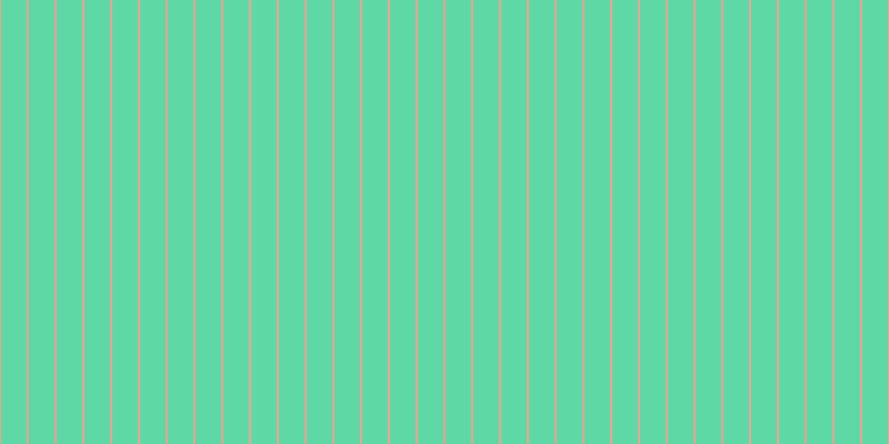 #2bcd8b (75%), #eba393 vertical lines, two pixels wide, twenty-three pixels apart