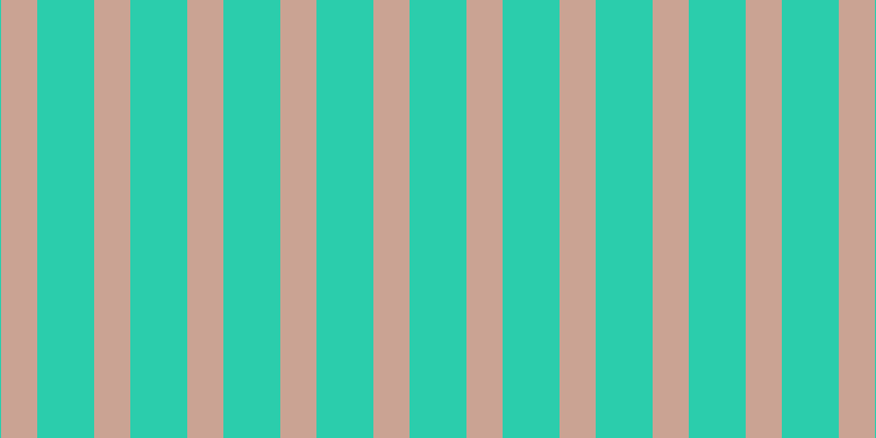#2bcdac, #caa393 vertical lines, thirty-three pixels wide, fifty-two pixels apart