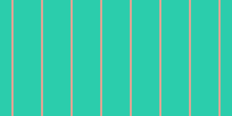 #2bcdac, #eba393 vertical lines, seven pixels wide, ninety-five pixels apart