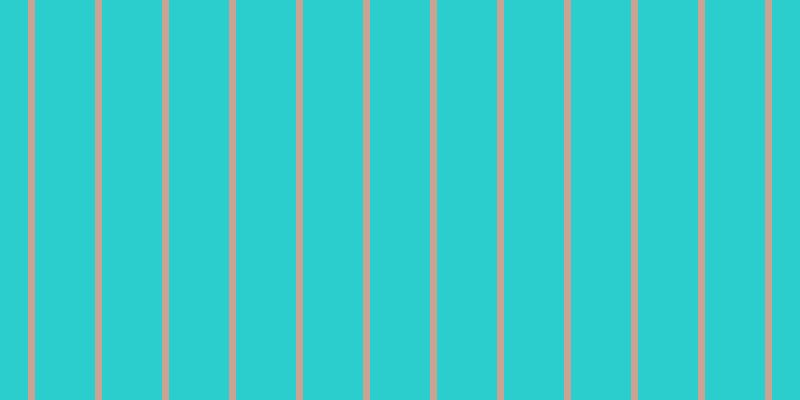 #2bcdcd, #caa393 vertical lines, seven pixels wide, sixty pixels apart
