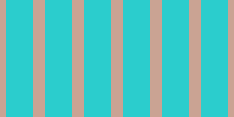 #2bcdcd, #caa393 vertical lines, forty pixels wide, ninety-three pixels apart