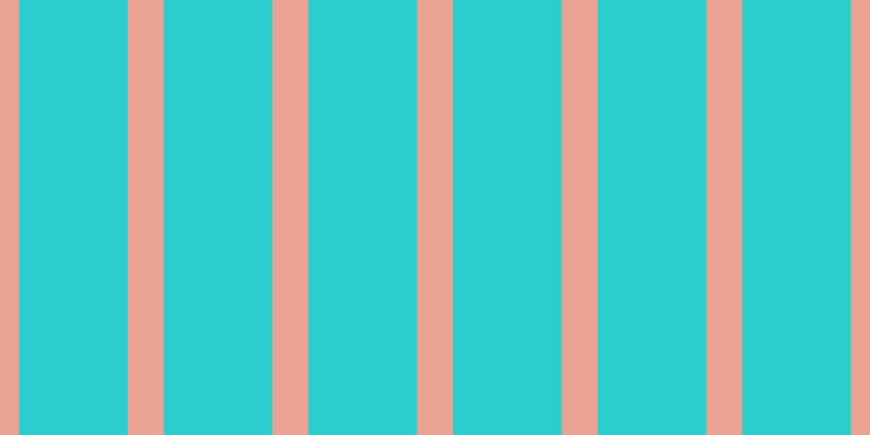 #2bcdcd, #eba393 vertical lines, thirty-three pixels wide, one hundred pixels apart