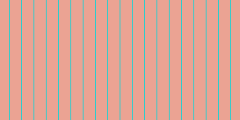 #2bcdcd, #eba393 vertical lines, thirty-eight pixels wide, three pixels apart