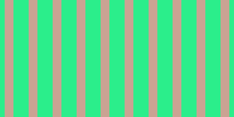 #2bee8b, #caa393 vertical lines, thirty pixels wide, fifty-two pixels apart