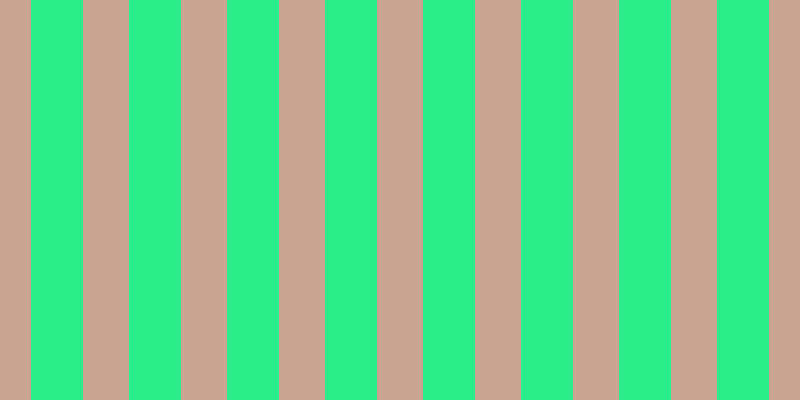 #2bee8b, #caa393 vertical lines, forty-six pixels wide, fifty-two pixels apart