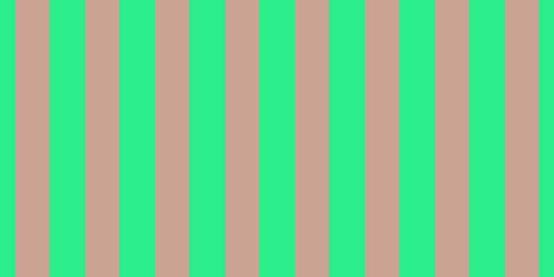 #2bee8b, #caa393 vertical lines, forty-nine pixels wide, fifty-two pixels apart