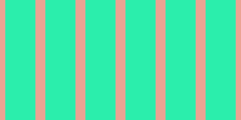 #2beeac, #eba393 vertical lines, thirty-three pixels wide, one hundred pixels apart