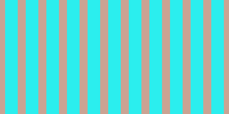 #2beeee, #caa393 vertical lines, twenty-eight pixels wide, forty-four pixels apart