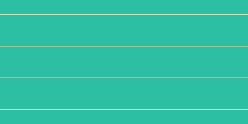 #2cbfa4, #fcd393 horizontal lines, two pixels wide, one hundred pixels apart