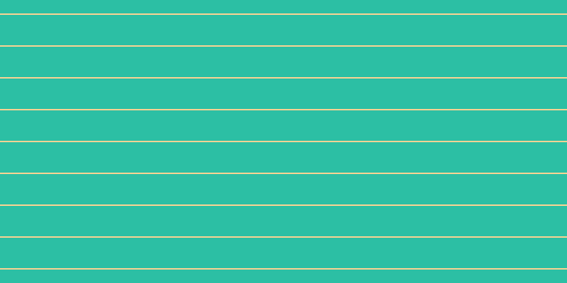 #2cbfa4, #fcd393 horizontal lines, two pixels wide, forty-three pixels apart