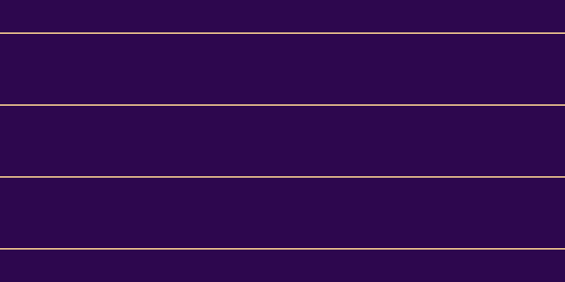 #2d074e, #fcd393 horizontal lines, two pixels wide, one hundred pixels apart