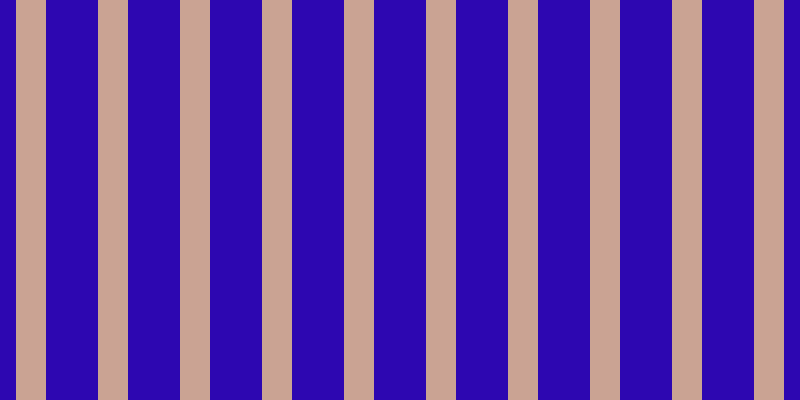 #2d07b1, #caa393 vertical lines, thirty pixels wide, fifty-two pixels apart