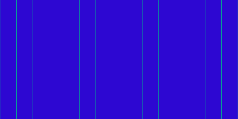 #2d07d2, #04a393 vertical lines, one pixels wide, fifty-two pixels apart