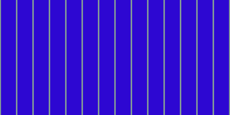 #2d07d2, #88a393 vertical lines, five pixels wide, fifty-two pixels apart