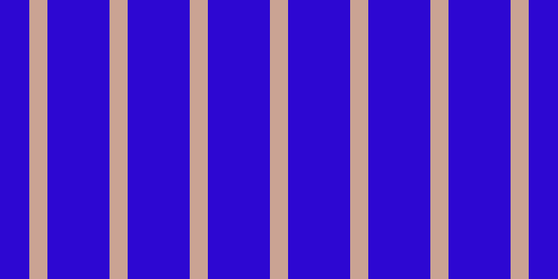 #2d07d2, #caa393 vertical lines, twenty-six pixels wide, eighty-nine pixels apart