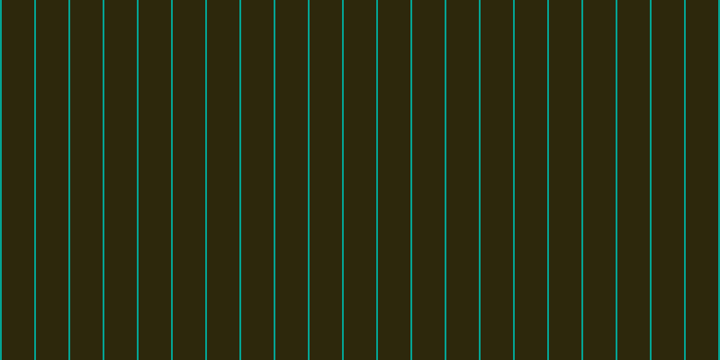 #2d280c, #04a393 vertical lines, two pixels wide, thirty-six pixels apart