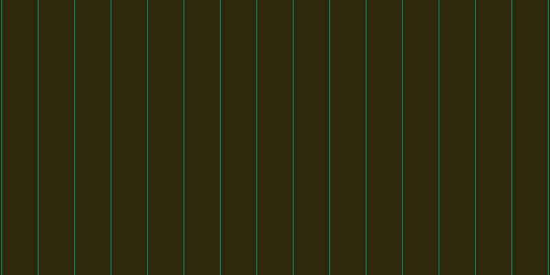 #2d280c, #04a393 vertical lines, one pixels wide, fifty-two pixels apart