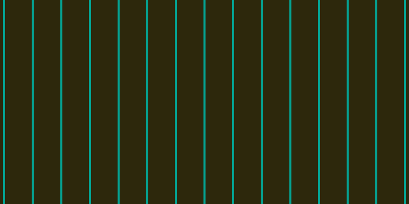 #2d280c, #04a393 vertical lines, four pixels wide, fifty-two pixels apart