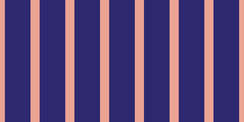 #2d286f, #eba393 vertical lines, thirty pixels wide, eighty-four pixels apart