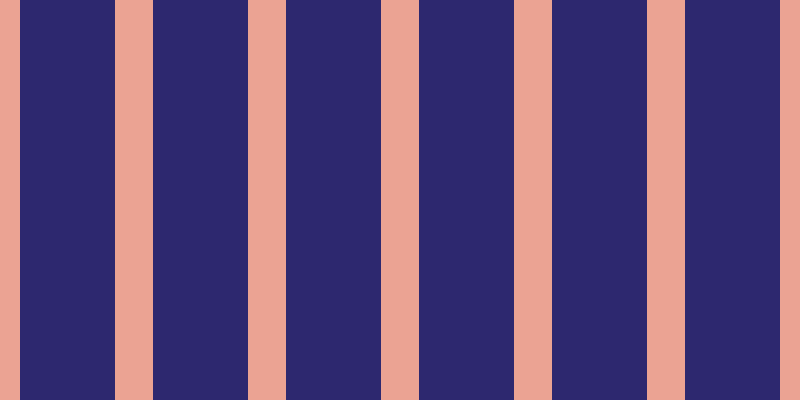 #2d286f, #eba393 vertical lines, thirty-eight pixels wide, ninety-five pixels apart