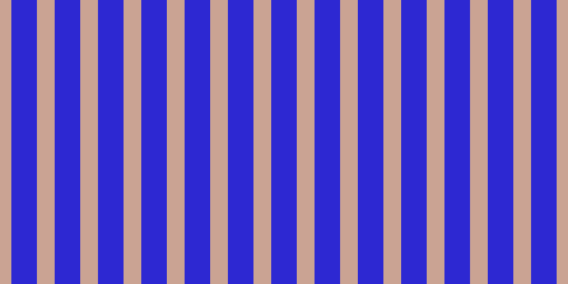 #2d28d2, #caa393 vertical lines, twenty-five pixels wide, thirty-six pixels apart