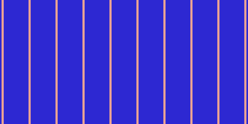 #2d28d2, #eba393 vertical lines, seven pixels wide, eighty pixels apart