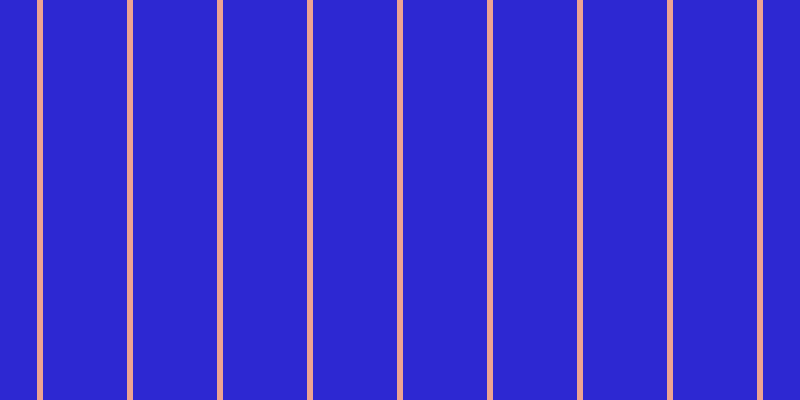 #2d28d2, #eba393 vertical lines, six pixels wide, eighty-four pixels apart