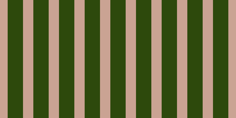 #2d490c, #caa393 vertical lines, thirty-five pixels wide, fifty-two pixels apart