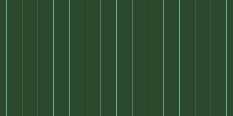 #2d492d, #67a393 vertical lines, two pixels wide, fifty-two pixels apart