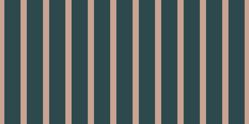 #2d494e, #caa393 vertical lines, twenty pixels wide, fifty-two pixels apart
