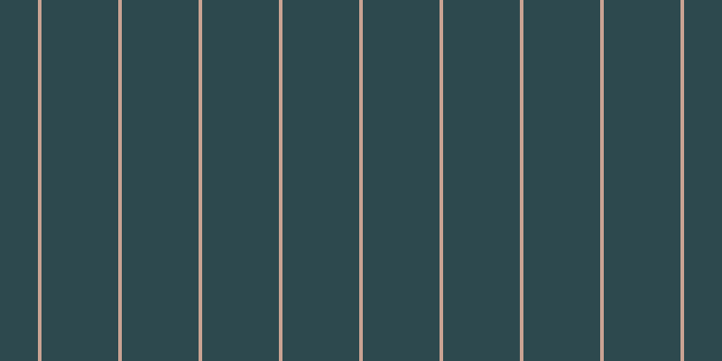 #2d494e, #caa393 vertical lines, four pixels wide, eighty-five pixels apart