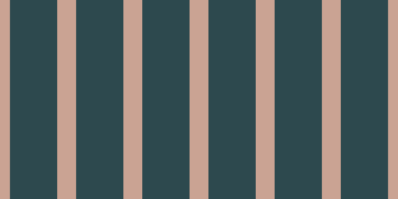 #2d494e, #caa393 vertical lines, thirty-eight pixels wide, ninety-five pixels apart