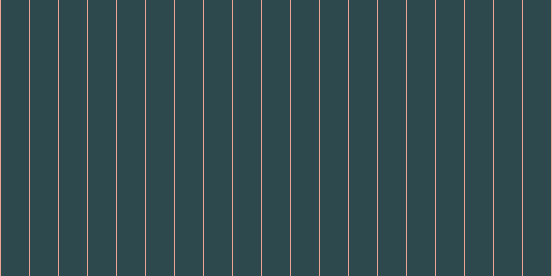 #2d494e, #eba393 vertical lines, two pixels wide, forty pixels apart