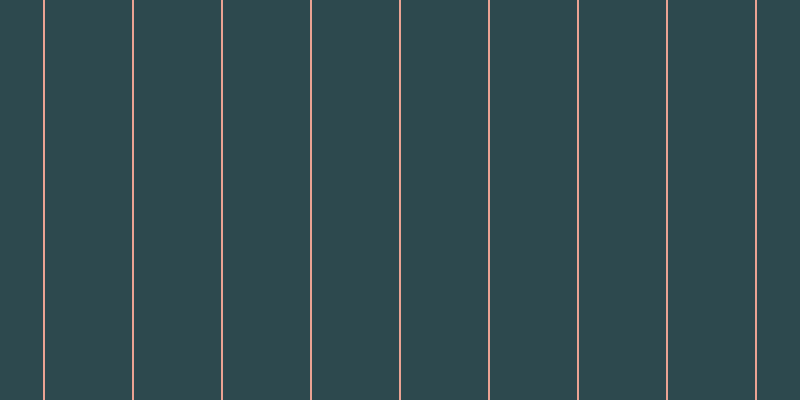 #2d494e, #eba393 vertical lines, two pixels wide, eighty-seven pixels apart