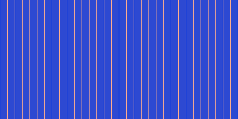 #2d49d2, #eba393 vertical lines, two pixels wide, twenty-three pixels apart