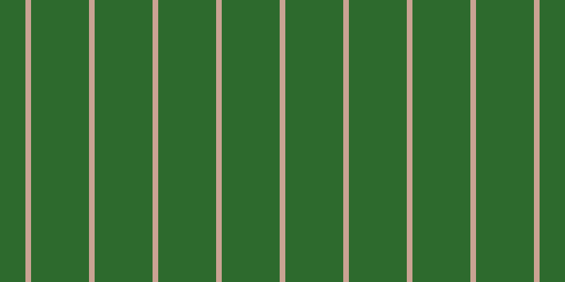 #2d6a2d, #caa393 vertical lines, eight pixels wide, eighty-two pixels apart