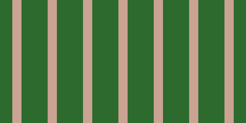 #2d6a2d, #caa393 vertical lines, thirty pixels wide, eighty-five pixels apart