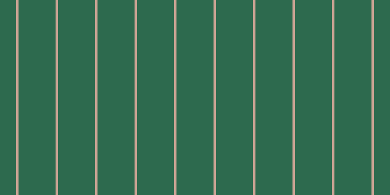 #2d6a4e, #caa393 vertical lines, five pixels wide, seventy-six pixels apart