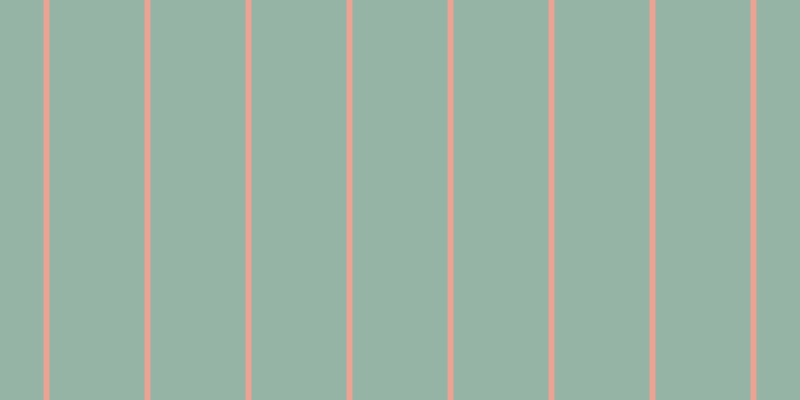 #2d6a4e (50%), #eba393 vertical lines, six pixels wide, ninety-five pixels apart