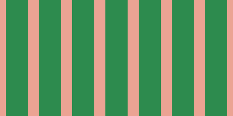 #2d8b4e, #eba393 vertical lines, thirty-eight pixels wide, seventy-six pixels apart