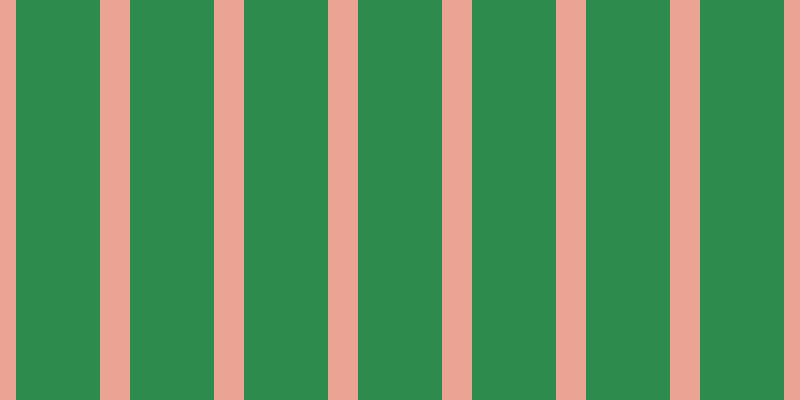 #2d8b4e, #eba393 vertical lines, thirty pixels wide, eighty-four pixels apart
