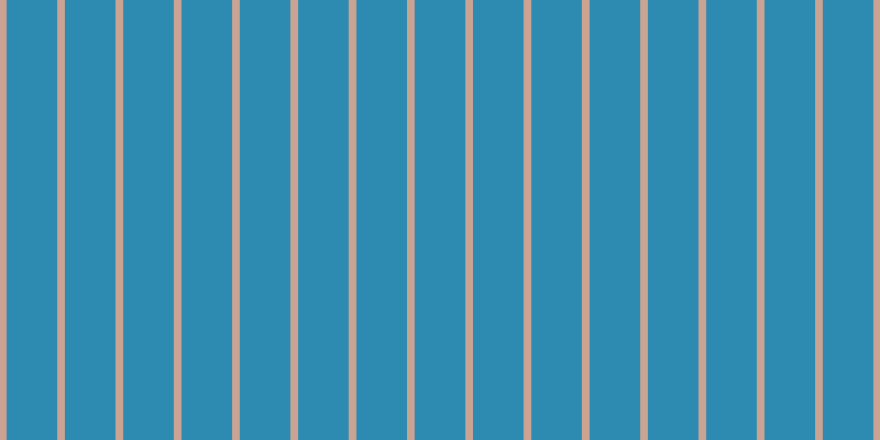 #2d8bb1, #caa393 vertical lines, seven pixels wide, forty-six pixels apart